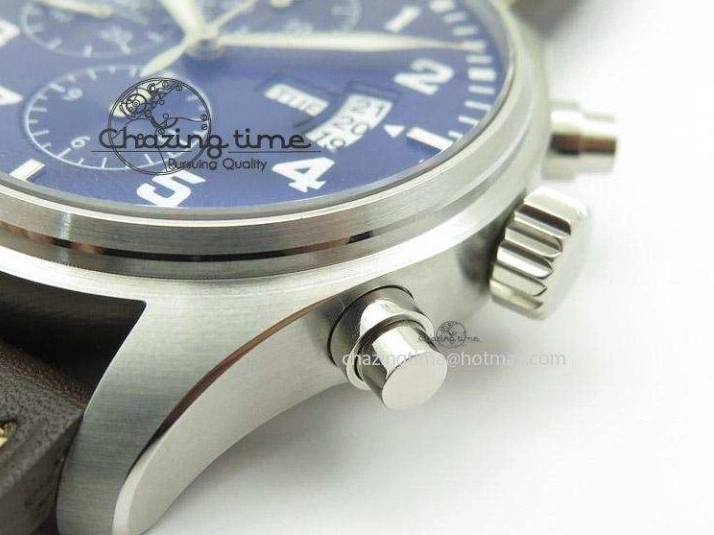 MIROTIME 0319 Pilot Chrono 377706 “Le Petit Prince” V6F Best Edition Blue Dial on Brown Leather Strap A Colorful 7387